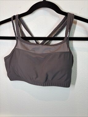 Gray Crossback Bikini Top - Versatile Swim Bralette